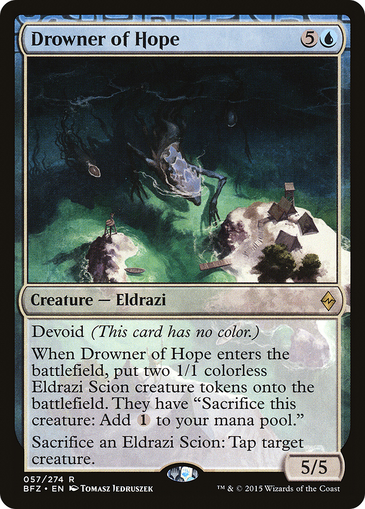 Drowner of Hope (BFZ-057) [Battle for Zendikar] Foil MTG Single Wizards of the Coast