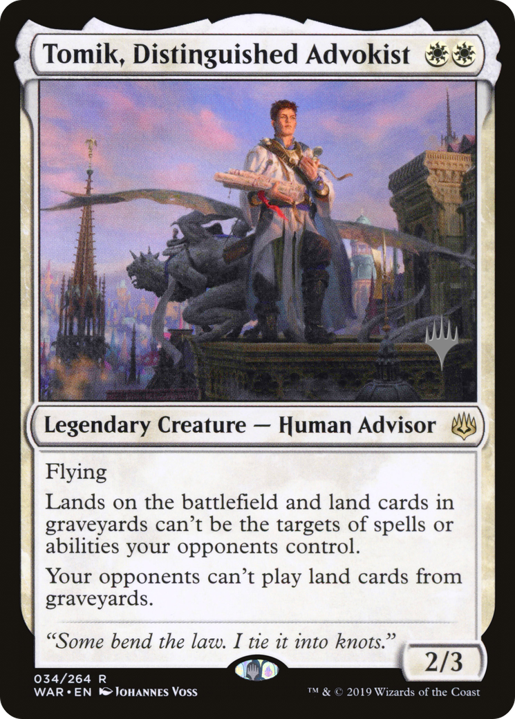 Tomik, Distinguished Advokist (PPELD-34P) [War of the Spark Promos] Foil MTG Single Wizards of the Coast