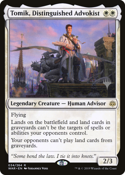 Tomik, Distinguished Advokist (PPELD-34P) [War of the Spark Promos] MTG Single Wizards of the Coast