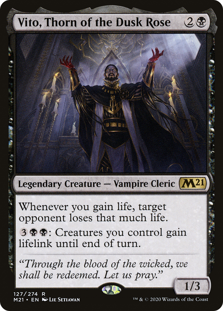 Vito, Thorn of the Dusk Rose (M21-127) [Core Set 2021] Foil MTG Single Wizards of the Coast