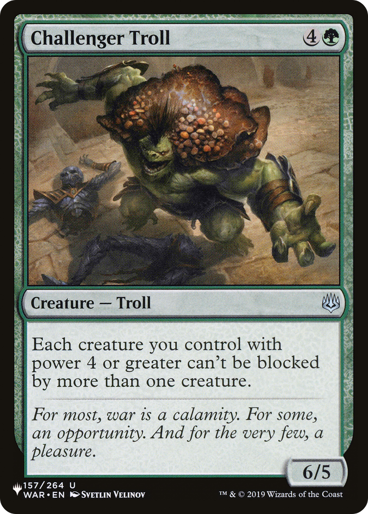 Challenger Troll (LIST-WAR-157) [Mystery Booster] The List MTG Single Wizards of the Coast