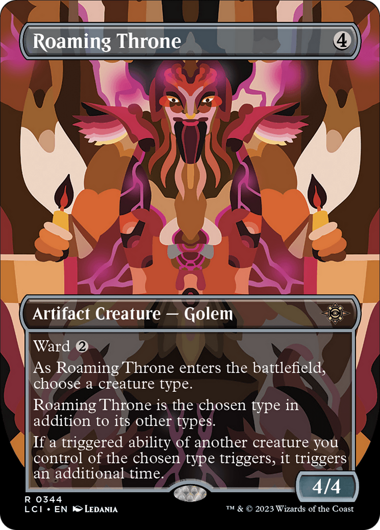 Roaming Throne (LCI-344) [The Lost Caverns of Ixalan] (Borderless) Foil MTG Single Wizards of the Coast