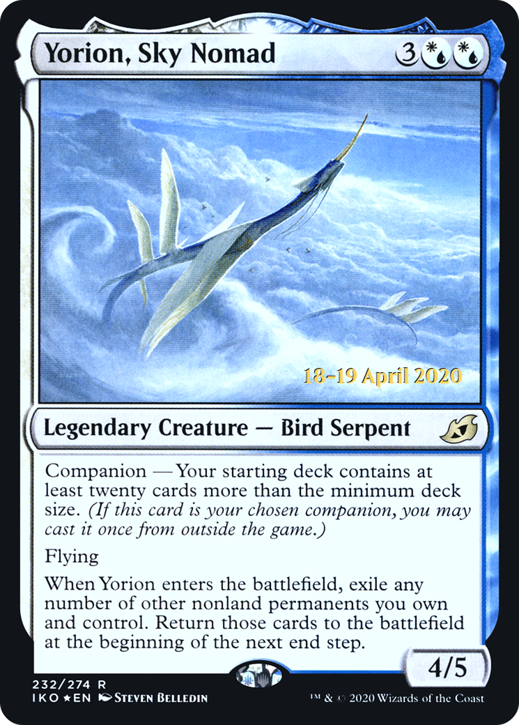 Yorion, Sky Nomad (PRE-232) [Ikoria: Lair of Behemoths Promos] Foil MTG Single Wizards of the Coast