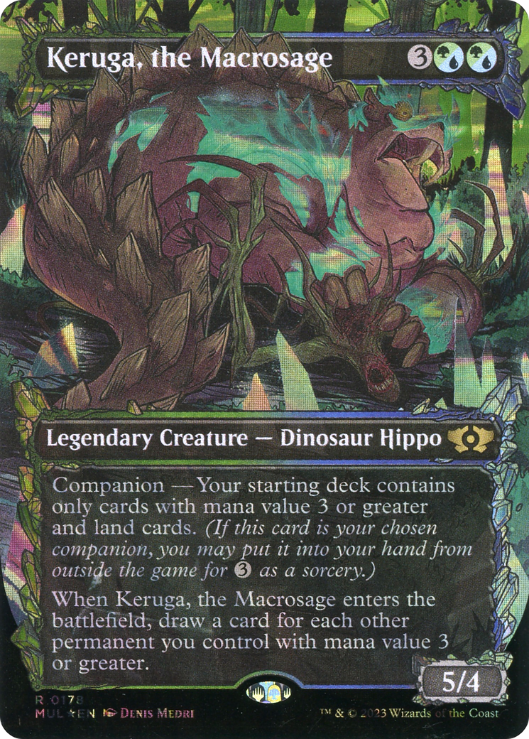 Keruga, the Macrosage (MUL-178) [Multiverse Legends] (Showcase) (Borderless) Foil MTG Single Wizards of the Coast