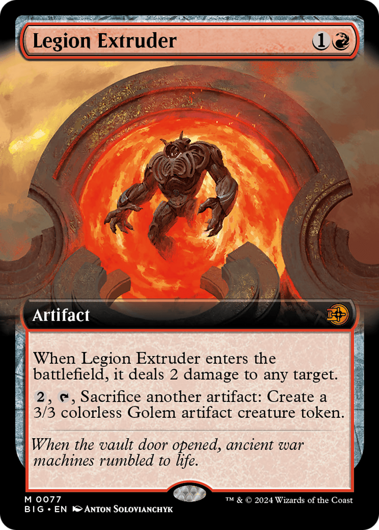 Legion Extruder (BIG-077) [The Big Score] (Extended Art) MTG Single Wizards of the Coast