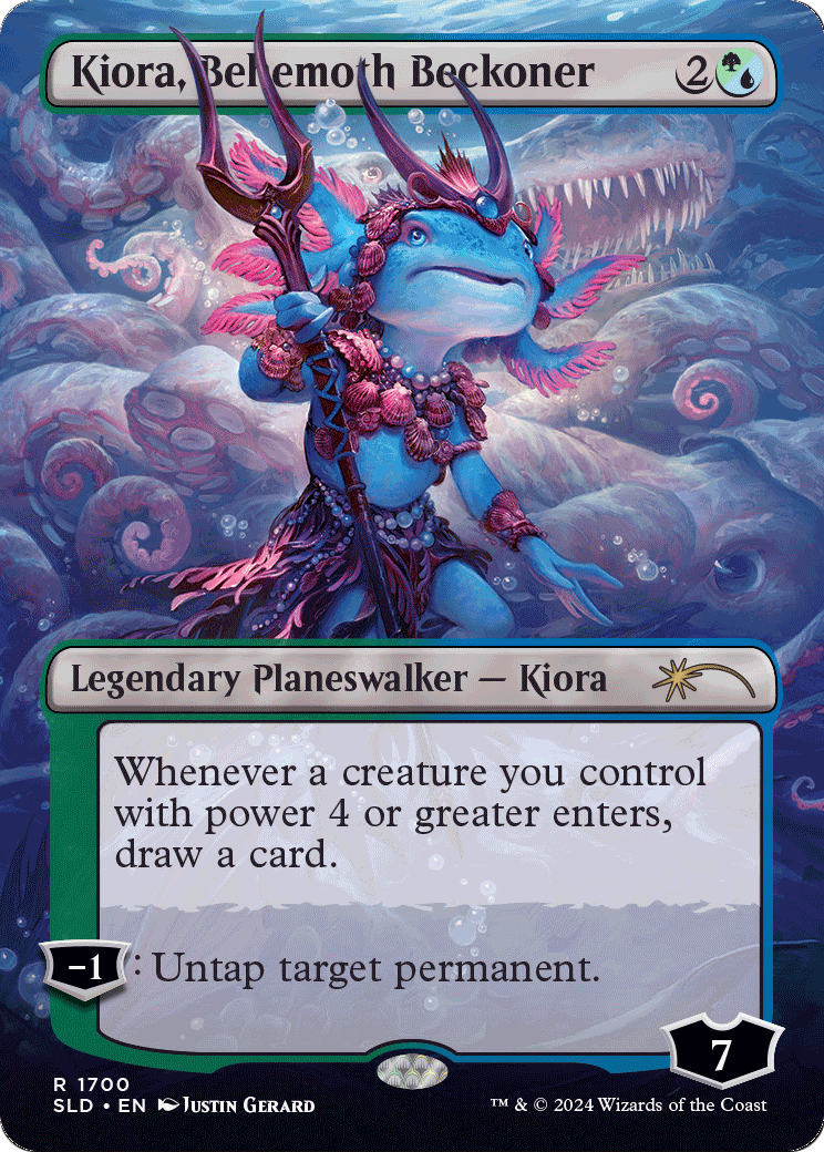 Kiora, Behemoth Beckoner (SLD-1700) [Secret Lair] Drop (Borderless) Foil MTG Single Wizards of the Coast