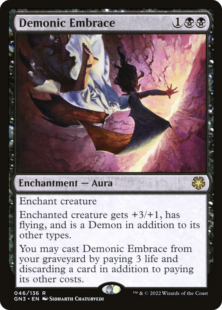 Demonic Embrace (GN3-046) [Misc] Game Night: Free-for-All MTG Single Wizards of the Coast