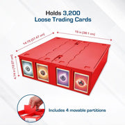 BCW: Card Storage Bin 3200Ct - Red Storage Boxes & Organizers BCW