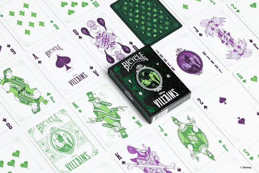 Bicycle Playing Cards: Disney Villains - Green Board Games Bicycle