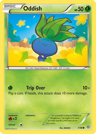 Oddish (1/98) Reverse Holofoil [XY: Ancient Origins] Pokemon Single Pokémon