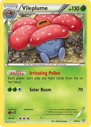 Vileplume (3/98) Reverse Holofoil [XY: Ancient Origins] Pokemon Single Pokémon