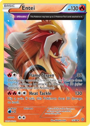 Entei (15/98) Reverse Holofoil [XY: Ancient Origins] Pokemon Single Pokémon