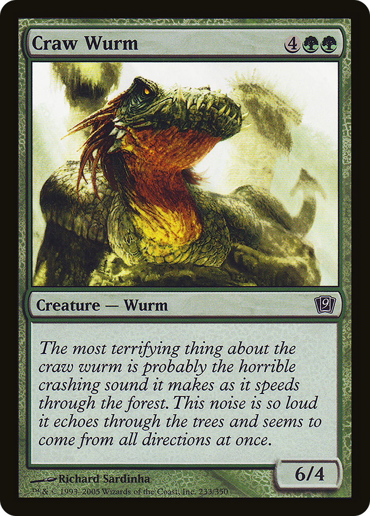 Craw Wurm (9ED-233) [Ninth Edition] Foil MTG Single Wizards of the Coast