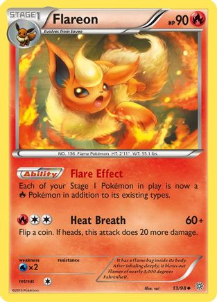 Flareon (13/98) [XY: Ancient Origins] Pokemon Single Pokémon
