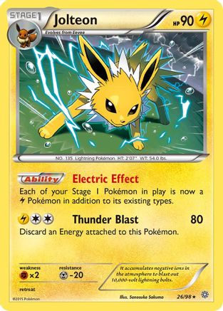 Jolteon (26/98) Holofoil [XY: Ancient Origins] Pokemon Single Pokémon