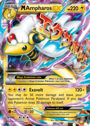 M Ampharos EX (28/98) Holofoil [XY: Ancient Origins] Pokemon Single Pokémon