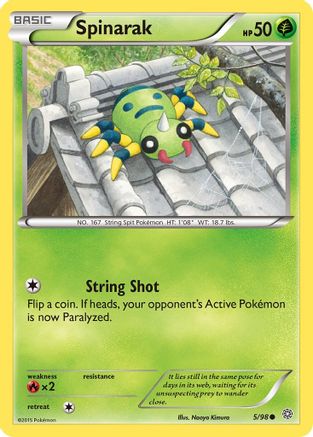 Spinarak (5/98) Reverse Holofoil [XY: Ancient Origins] Pokemon Single Pokémon
