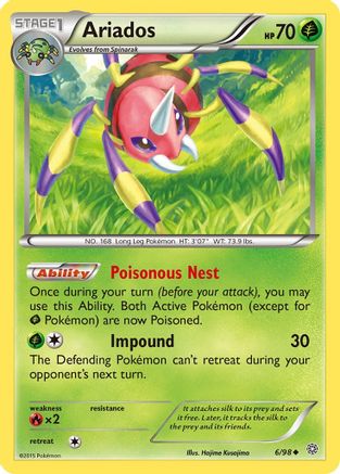 Ariados (6/98) Reverse Holofoil [XY: Ancient Origins] Pokemon Single Pokémon