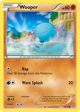 Wooper (38/98) Reverse Holofoil [XY: Ancient Origins] Pokemon Single Pokémon