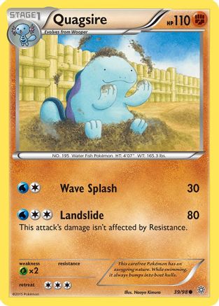Quagsire (39/98) Reverse Holofoil [XY: Ancient Origins] Pokemon Single Pokémon