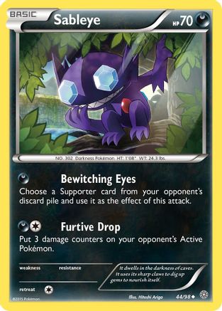 Sableye (44/98) [XY: Ancient Origins] Pokemon Single Pokémon