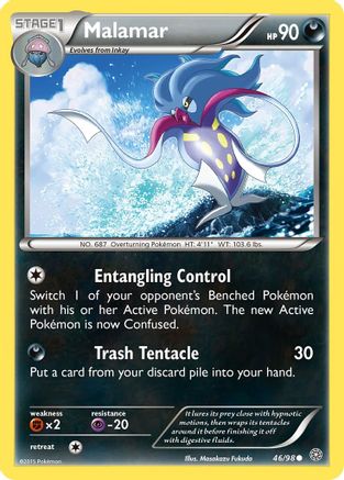 Malamar (46/98) Reverse Holofoil [XY: Ancient Origins] Pokemon Single Pokémon