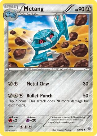 Metang (/98) Reverse Holofoil [XY: Ancient Origins] Pokemon Single Pokémon