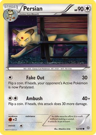 Persian (62/98) [XY: Ancient Origins] Pokemon Single Pokémon