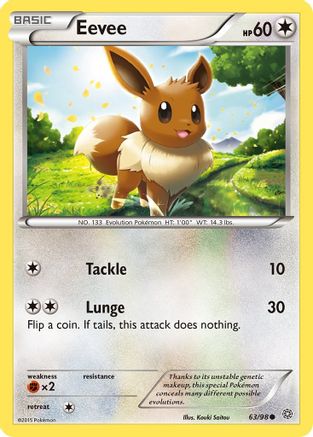 Eevee (63/98) [XY: Ancient Origins] Pokemon Single Pokémon
