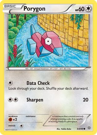 Porygon (64/98) Reverse Holofoil [XY: Ancient Origins] Pokemon Single Pokémon