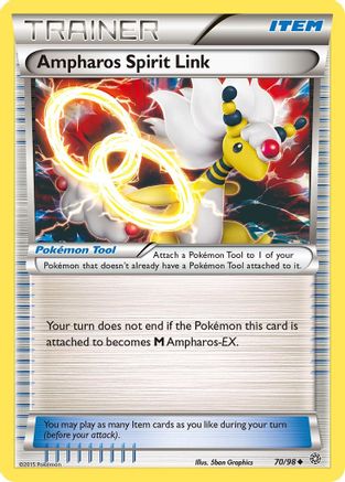 Ampharos Spirit Link (70/98) Reverse Holofoil [XY: Ancient Origins] Pokemon Single Pokémon