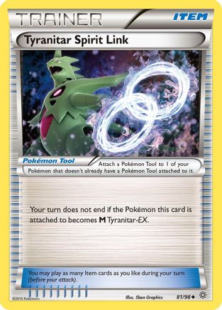 Tyranitar Spirit Link (81/98) Reverse Holofoil [XY: Ancient Origins] Pokemon Single Pokémon