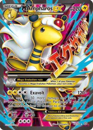 M Ampharos EX (88 Full Art) (/98) Holofoil [XY: Ancient Origins] Pokemon Single Pokémon