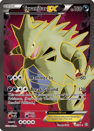 Tyranitar EX (91 Full Art) (91/98) - [XY: Ancient Origins] Holofoil Pokemon Single Pokémon