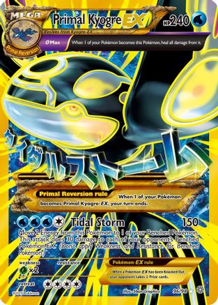Primal Kyogre EX (Shiny Full Art) (/98) Holofoil [XY: Ancient Origins] Pokemon Single Pokémon