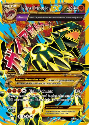 Primal Groudon EX (Shiny Full Art) (/98) Holofoil [XY: Ancient Origins] Pokemon Single Pokémon