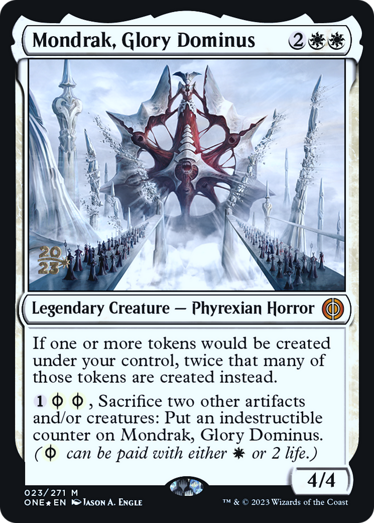 Mondrak, Glory Dominus (PRE-023) [Phyrexia: All Will Be One Promos] Foil MTG Single Wizards of the Coast