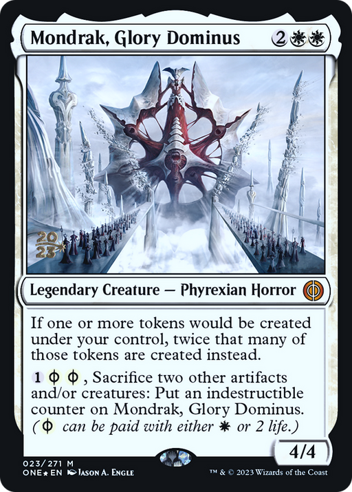 Mondrak, Glory Dominus (PRE-023) [Phyrexia: All Will Be One Promos] Foil MTG Single Wizards of the Coast