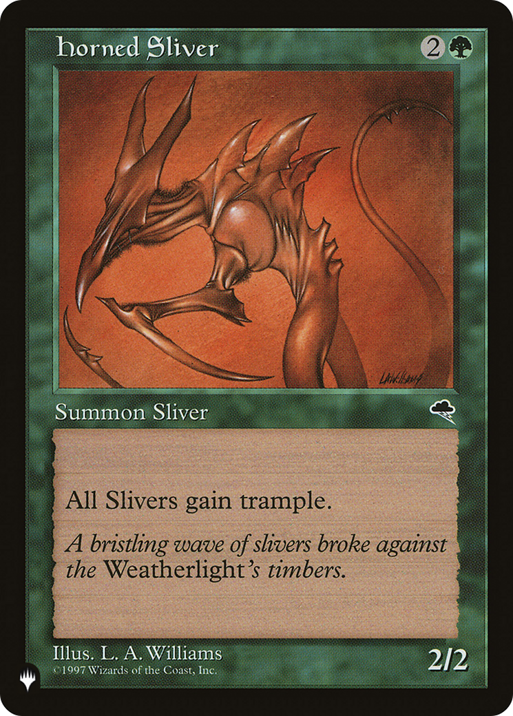 Horned Sliver (LIST-) [Mystery Booster] The List MTG Single Wizards of the Coast
