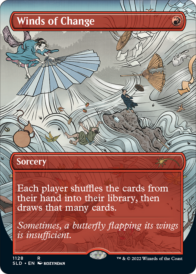 Winds of Change (SLD-1128) [Secret Lair] Drop (Borderless) Foil MTG Single Wizards of the Coast