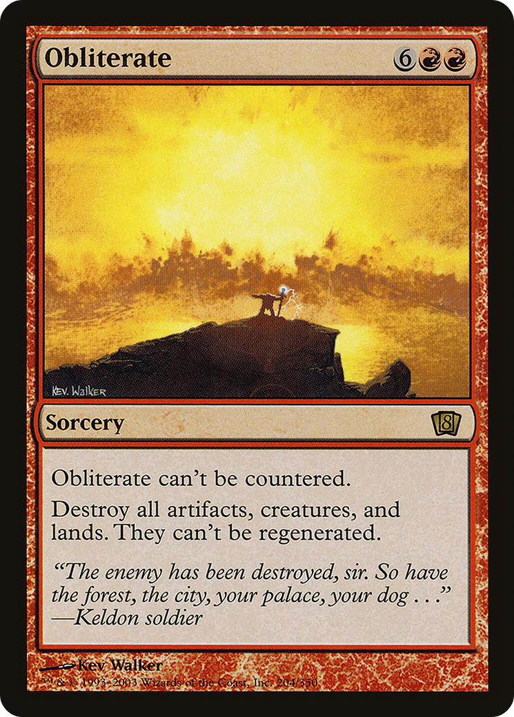 Obliterate (8ED-204) [Eighth Edition] Foil MTG Single Wizards of the Coast