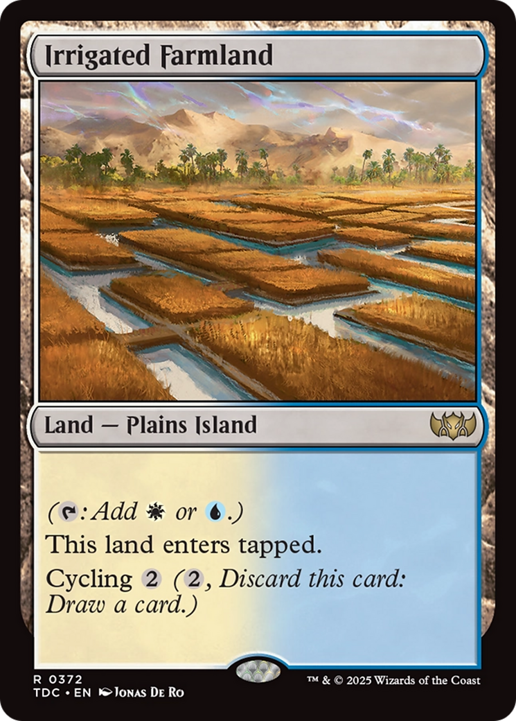 Irrigated Farmland (TDC-372) [Commander: Tarkir: Dragonstorm] MTG Single Wizards of the Coast