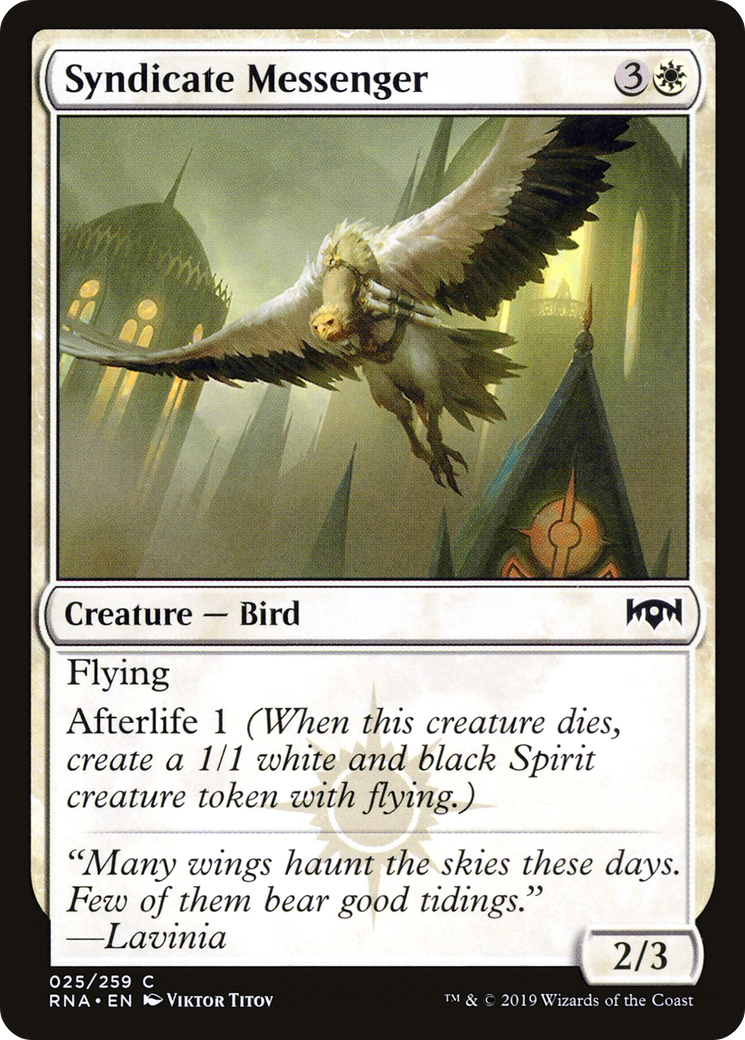 Syndicate Messenger (RNA-025) [Ravnica Allegiance] MTG Single Wizards of the Coast