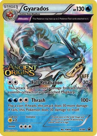 Gyarados - XY60 (Prerelease) [Staff] () Holofoil [Promos: XY Promos] Pokemon Single Pokémon