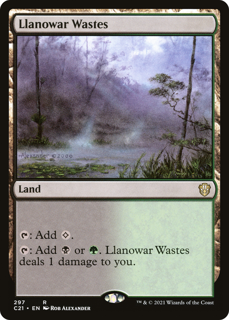 Llanowar Wastes (C21-297) [Commander 2021] MTG Single Wizards of the Coast