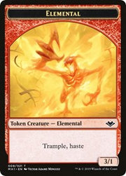 Elemental (009) // Goblin Double-Sided Token [Tokens] Modern Horizons Tokens MTG Single Magic: The Gathering