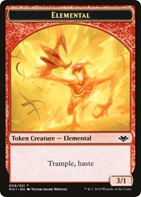 Elemental (009) // Goblin Double-Sided Token [Tokens] Modern Horizons Tokens MTG Single Magic: The Gathering