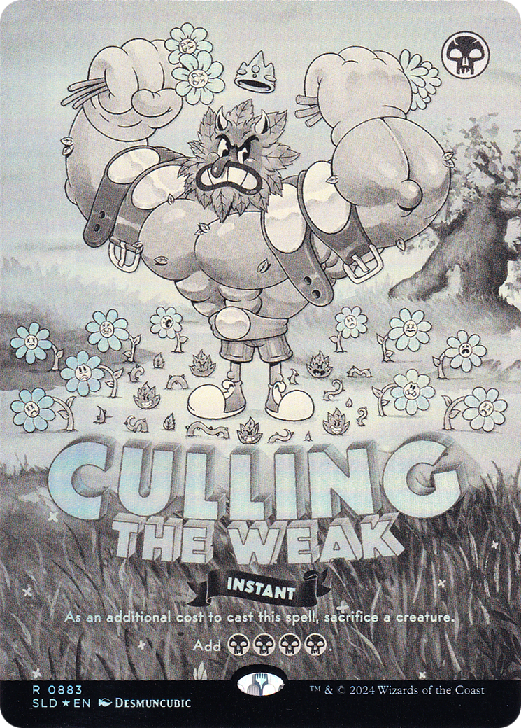 Culling the Weak (Black & White Foil) (SLD-883) [Secret Lair Drop] (Borderless) Foil