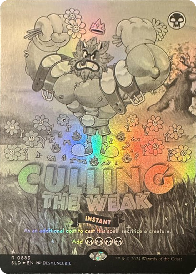 Culling the Weak (Black & White Foil) (SLD-883) [Secret Lair] Drop (Borderless) Foil MTG Single Wizards of the Coast
