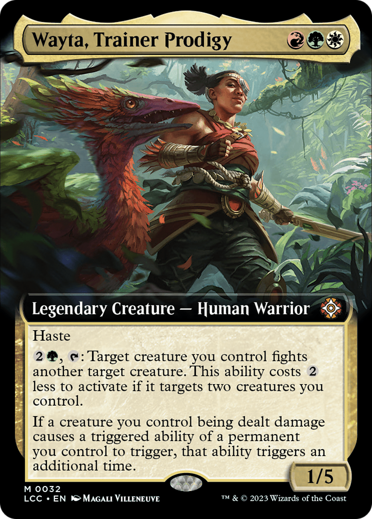 Wayta, Trainer Prodigy (LCC-032) [The Lost Caverns of Ixalan Commander] (Extended Art) MTG Single Wizards of the Coast